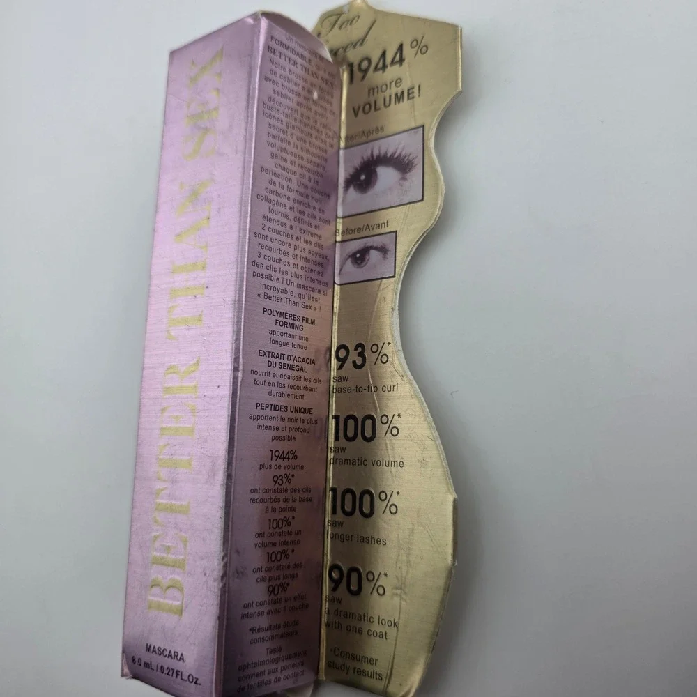 Too‎ Faced Better Than Sex Volumizing Mascara Black 8.0 mL Length Dramatic Curl